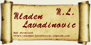 Mladen Lavadinović vizit kartica